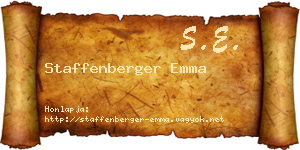 Staffenberger Emma névjegykártya